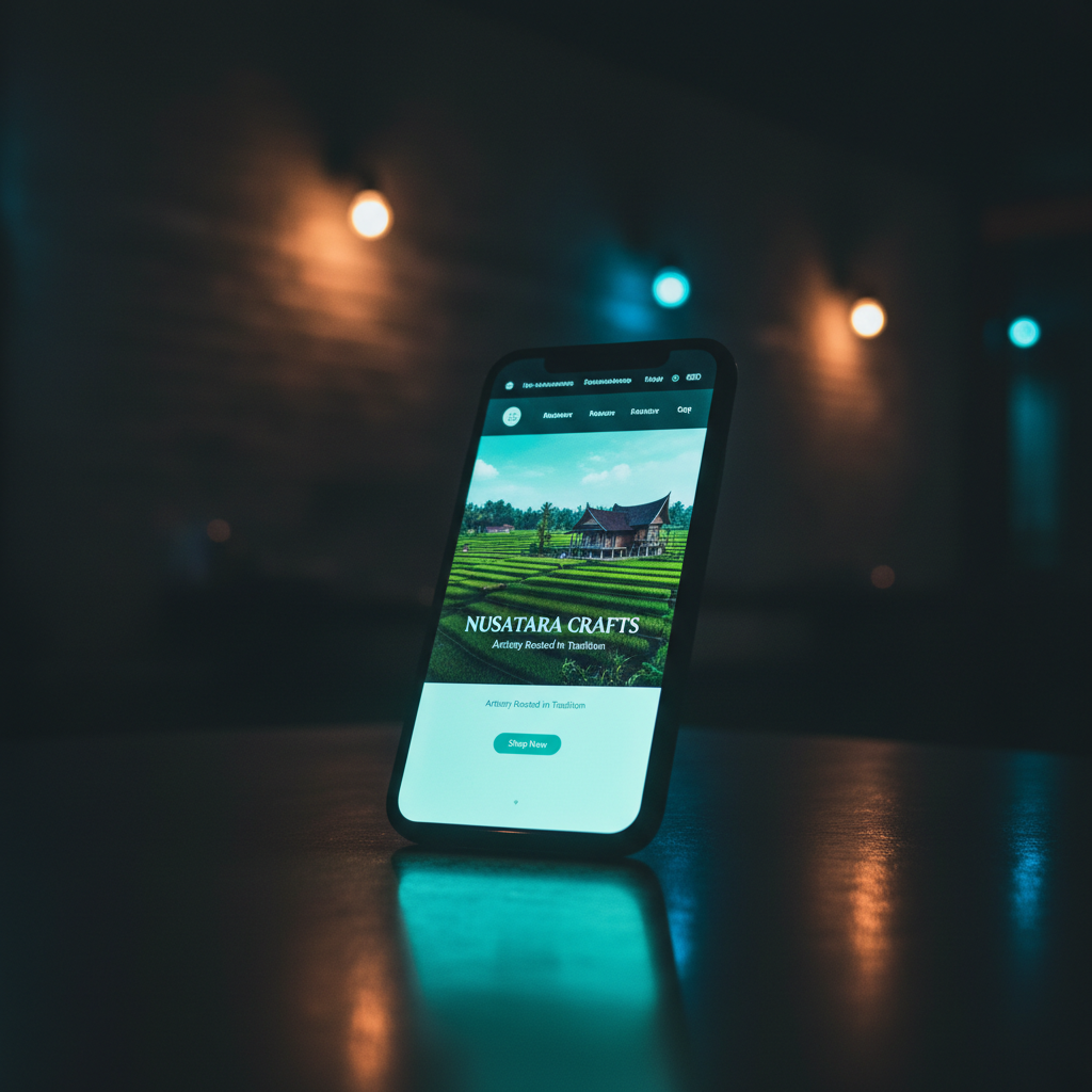 Website profesional di smartphone
